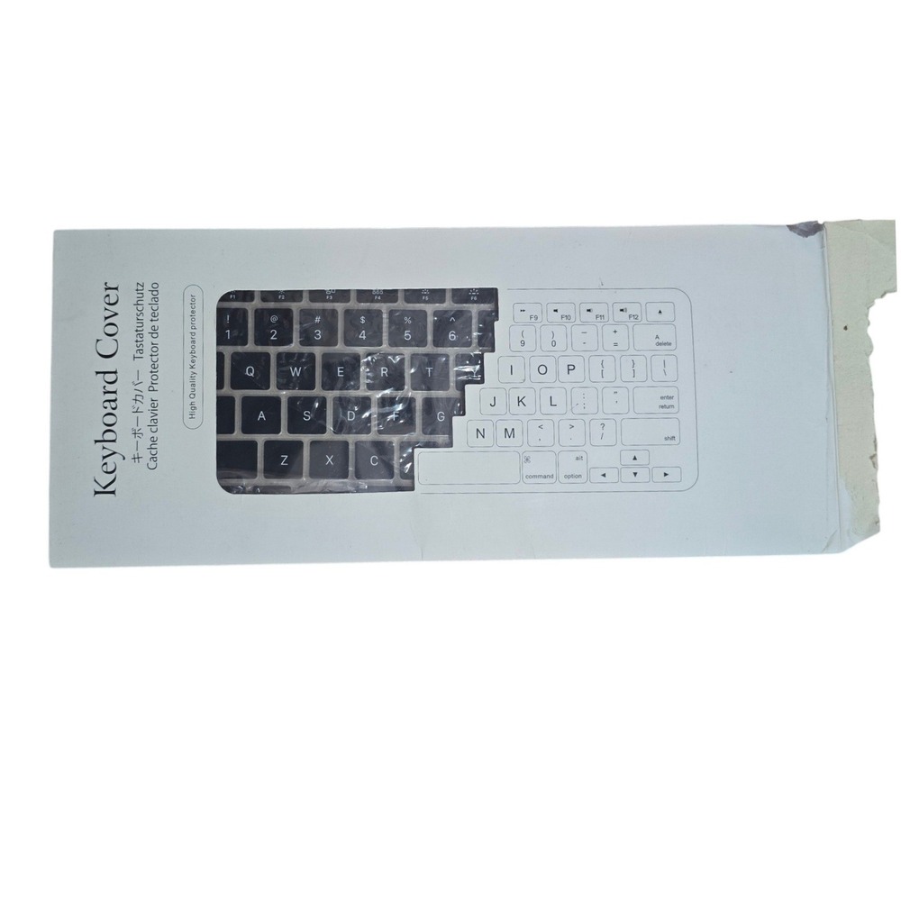 Black TPU Keyboard Cover for‎ 16 inch MacBook Pro US CA Layout Protective Skin